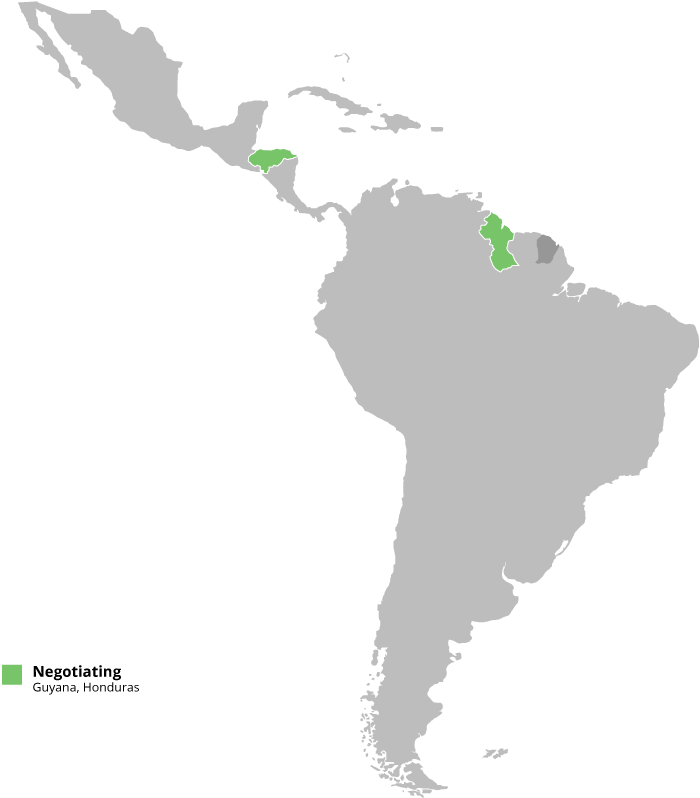 Guyana Honduras Negotiations Map PNG image