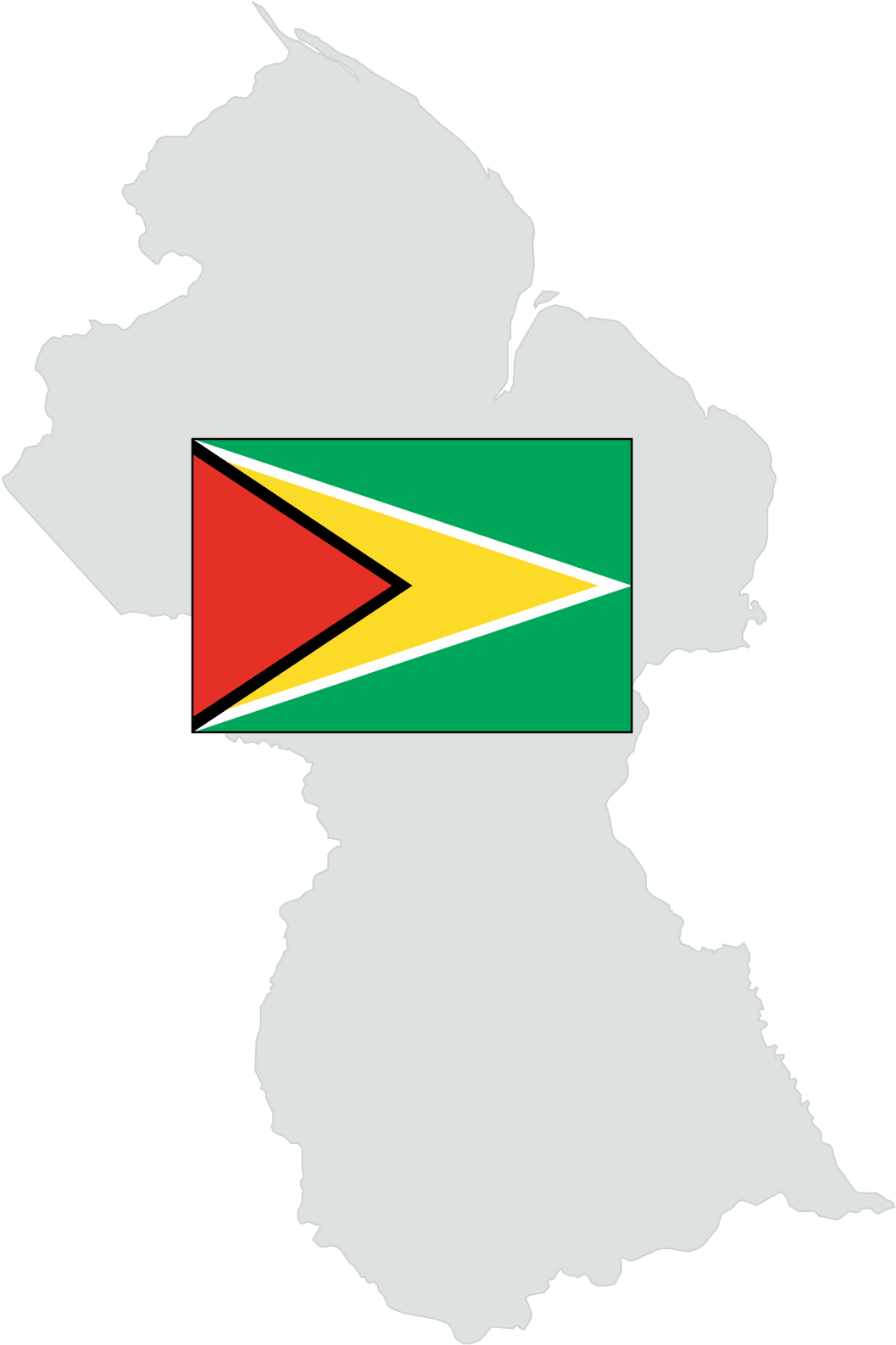 Guyana Mapand Flag PNG image