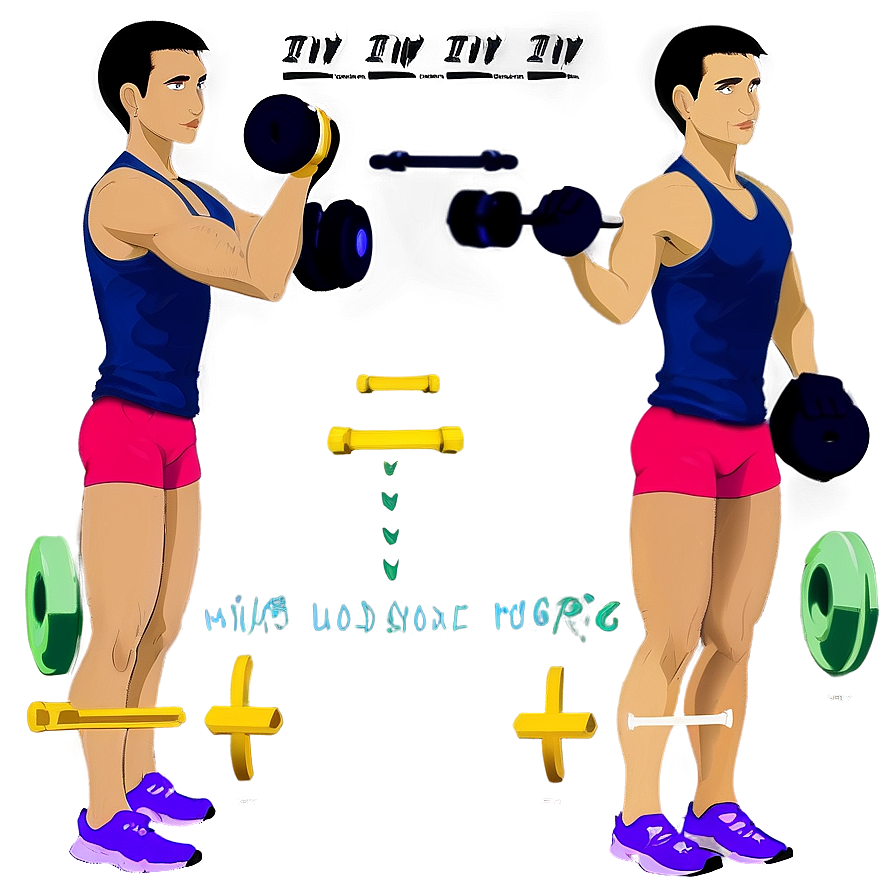 Gym Exercise Routine Png 05212024 PNG image