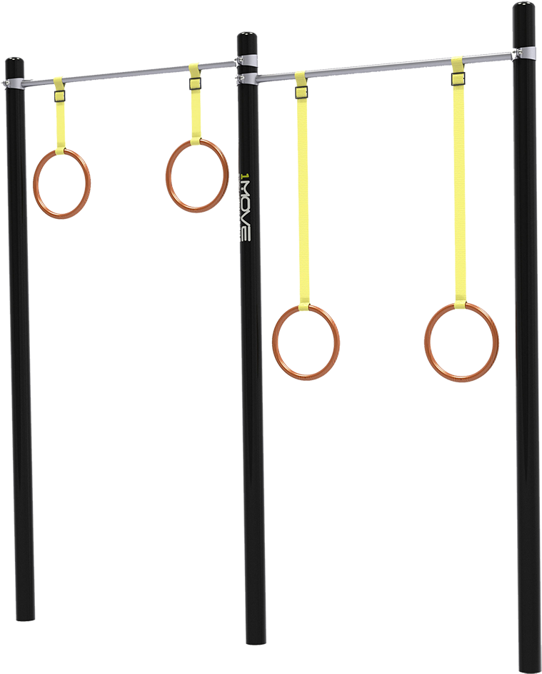 Gymnastic Rings Suspended From Bar PNG image