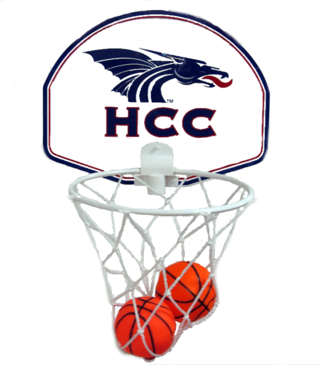 H C C Logo Basketball Hoopwith Balls PNG image