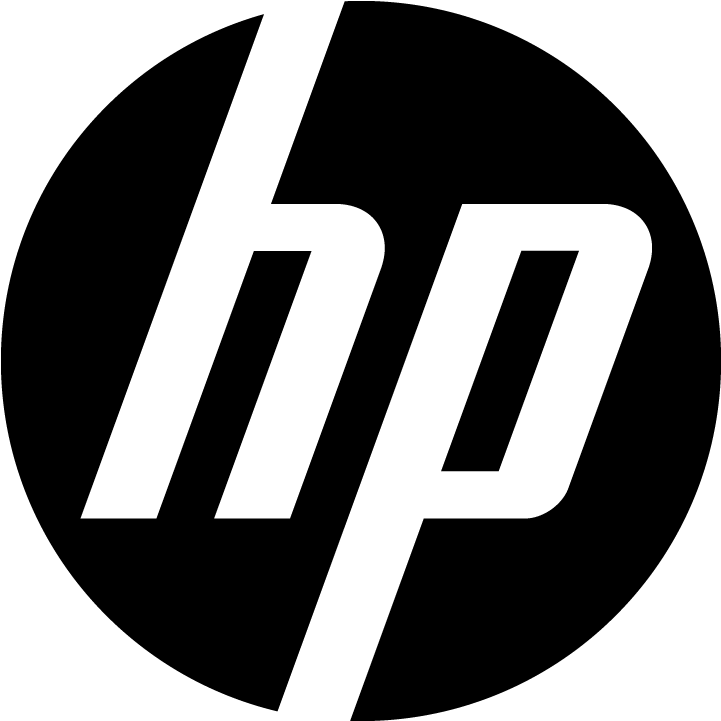 H P Logo Blackand White PNG image