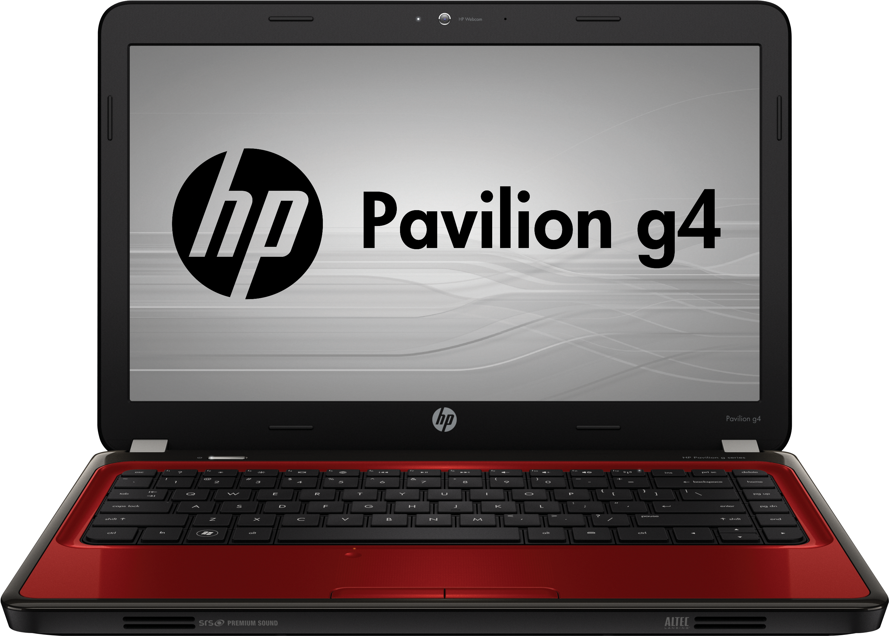 H P Paviliong4 Laptop Redand Black PNG image