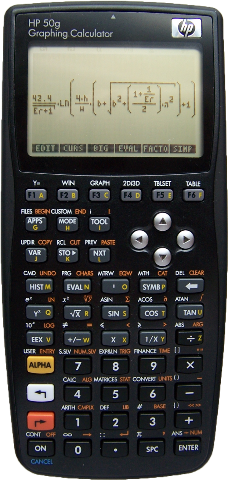 H P50g Graphing Calculator PNG image