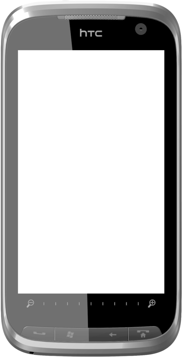 H T C Smartphone Front View PNG image