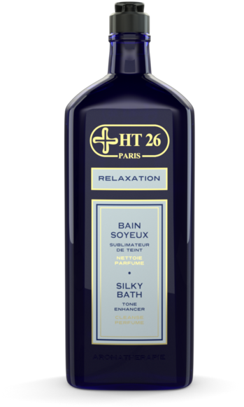 H T26 Paris Relaxation Silky Bath Enhancer Bottle PNG image