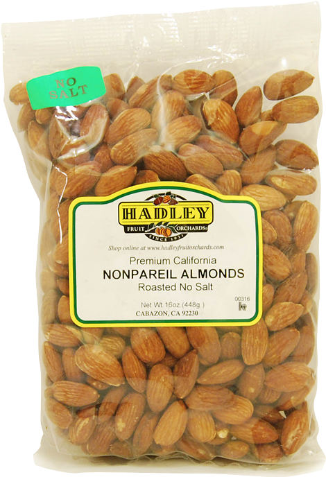 Hadley Nonpareil Almonds No Salt PNG image