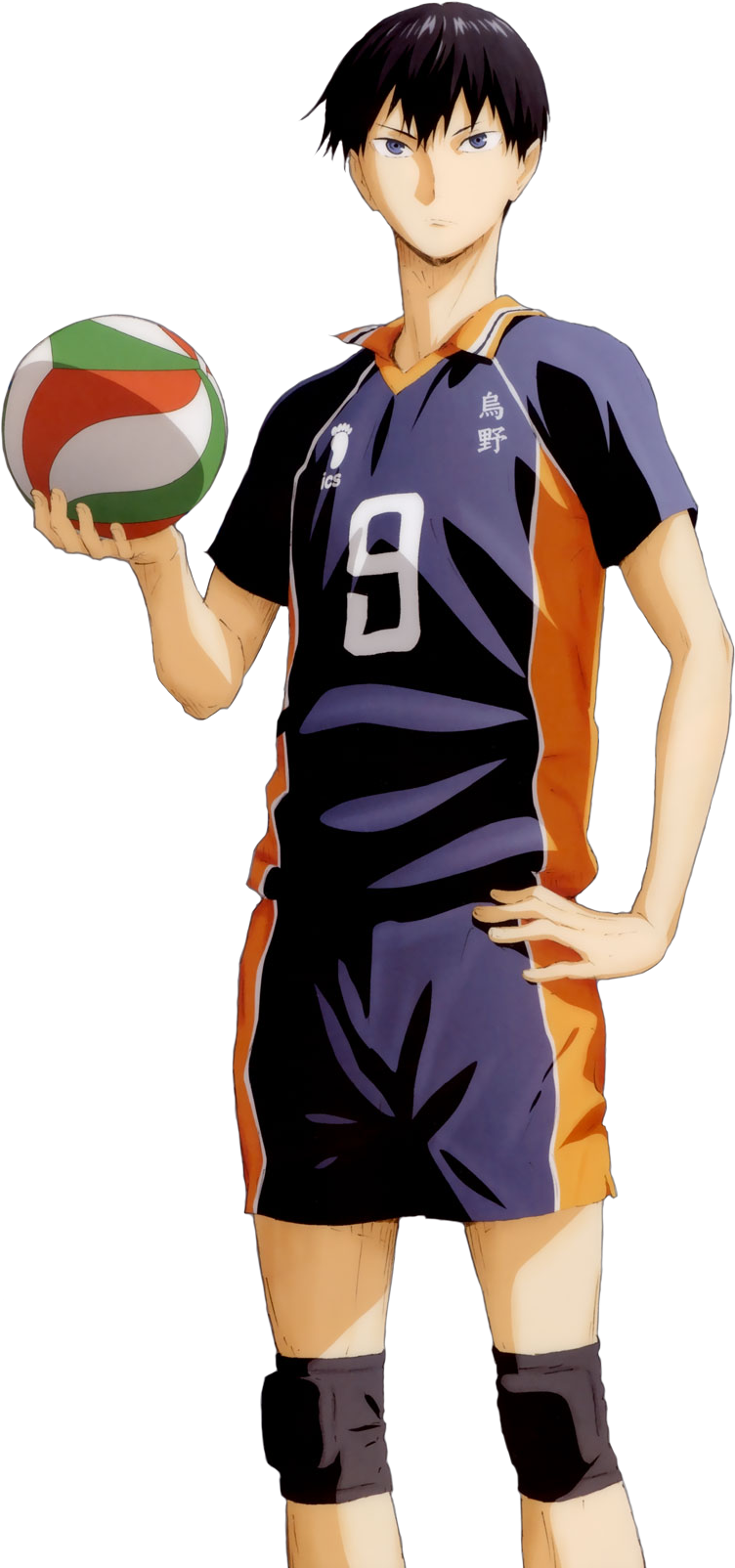 Haikyuu Kageyama Holding Volleyball PNG image