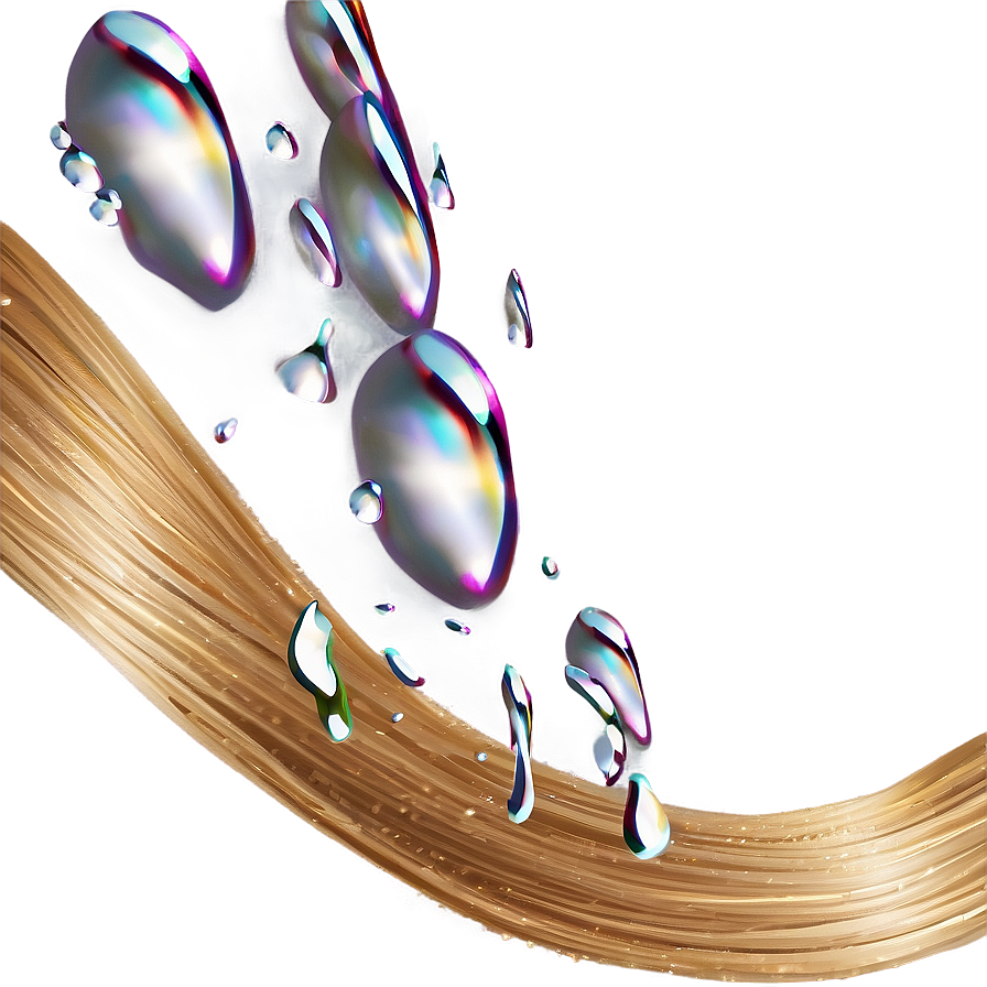 Hair Strand With Water Droplets Png Cod PNG image