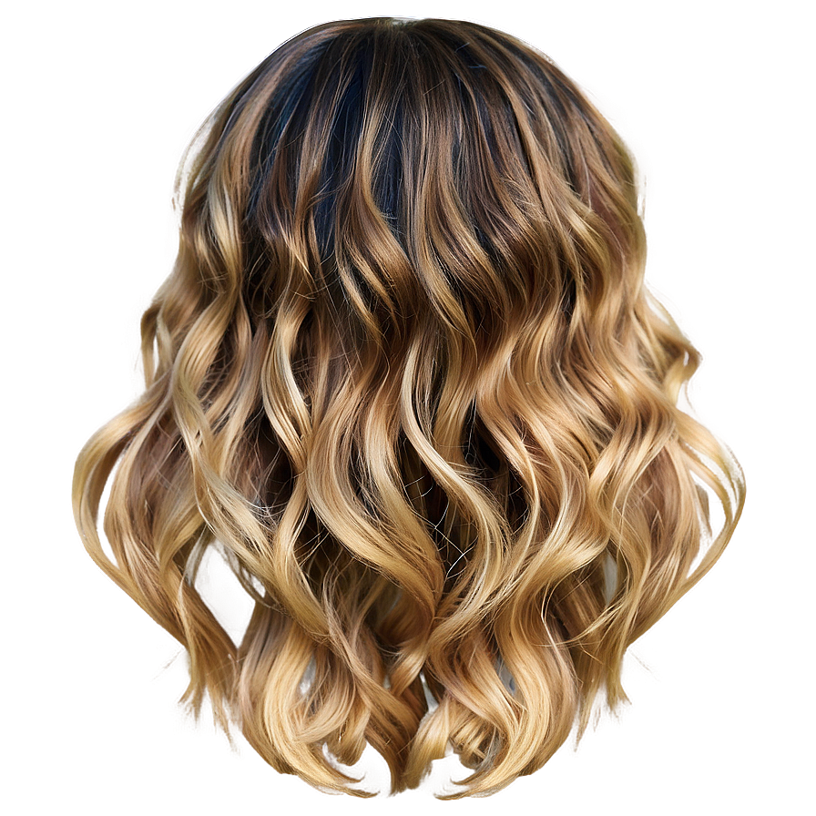 Hair Waves With Highlights Png 47 PNG image