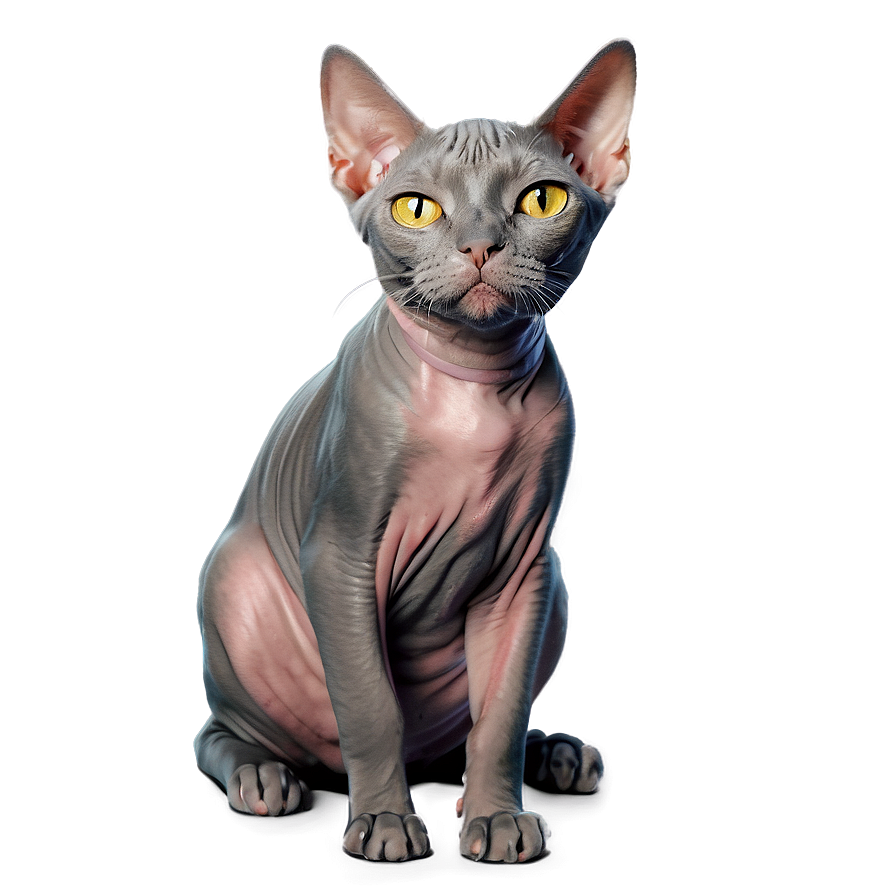 Hairless Cat Portrait Png 27 PNG image