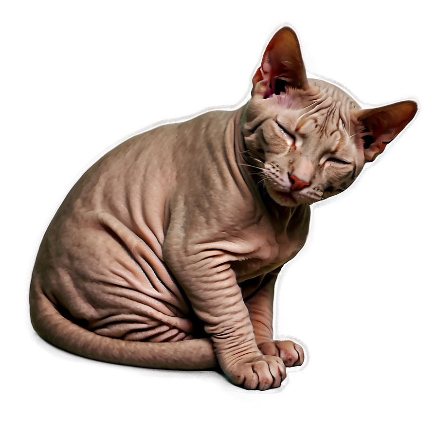 Hairless Cat Sleeping Png Jem PNG image