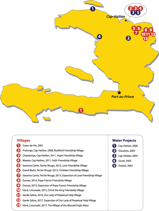 Haiti Map Project Locations PNG image