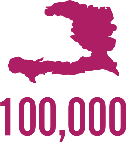Haiti Map100000 Milestone PNG image