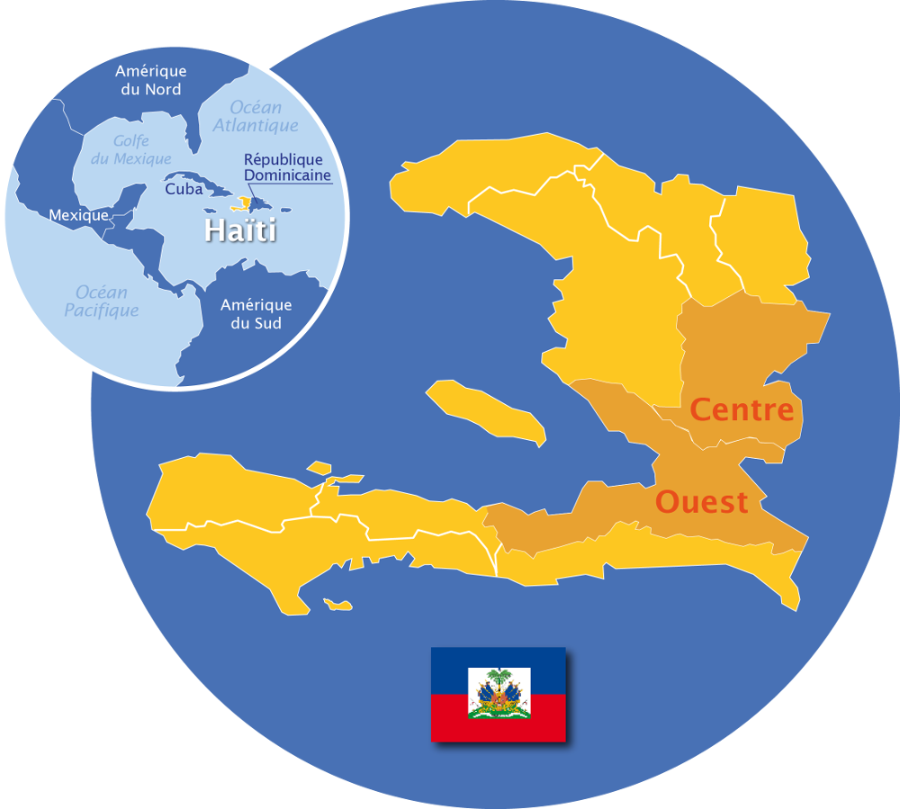 Haiti Mapand Flag Illustration PNG image