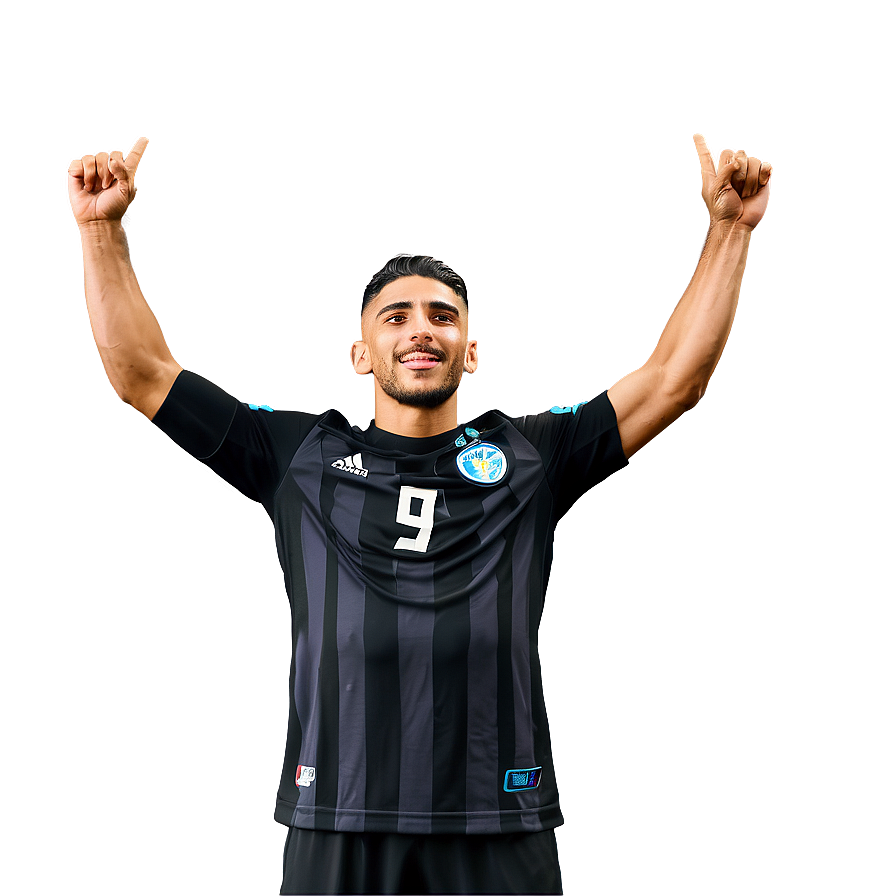 Hakimi Celebrating Goal Png 5 PNG image