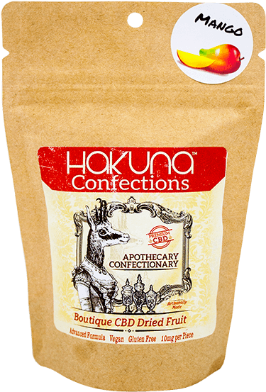 Hakuna Confections C B D Dried Fruit Packaging PNG image