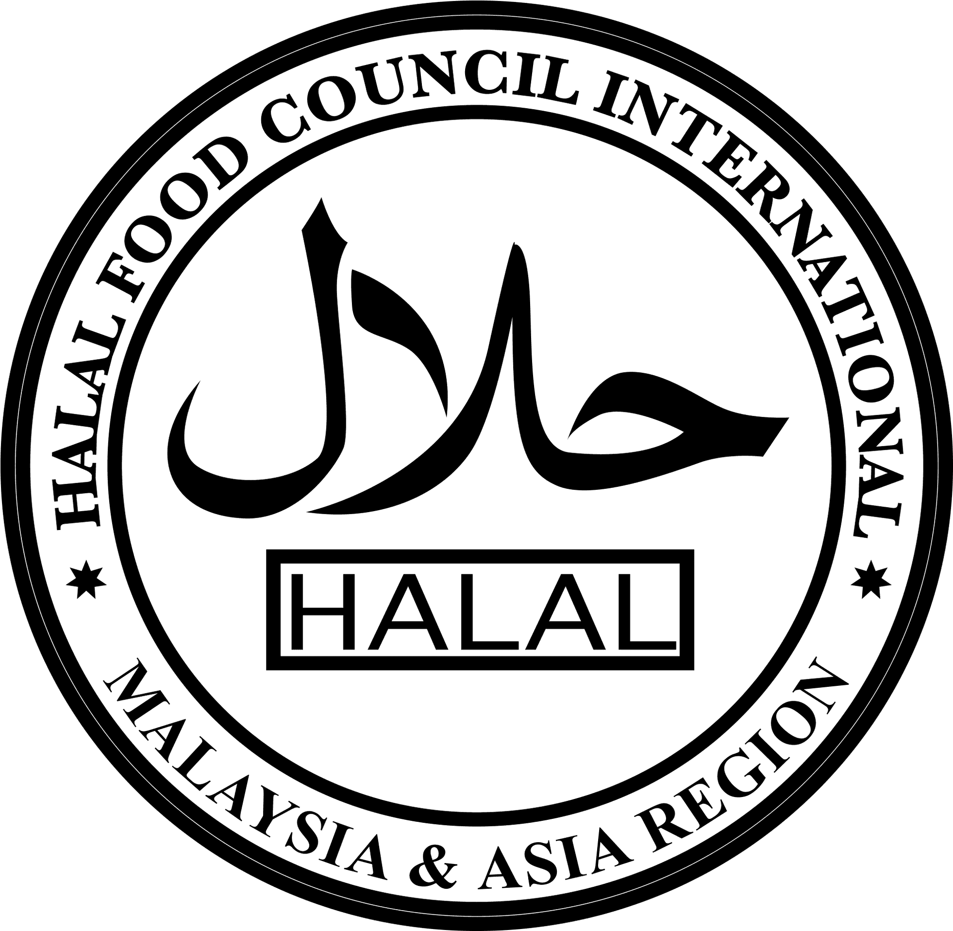 Halal Food Council International Certification Seal PNG image