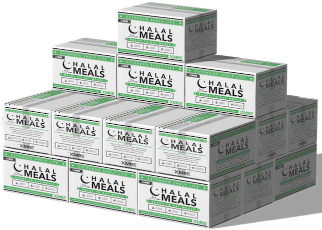 Halal Meal Boxes Stacked PNG image