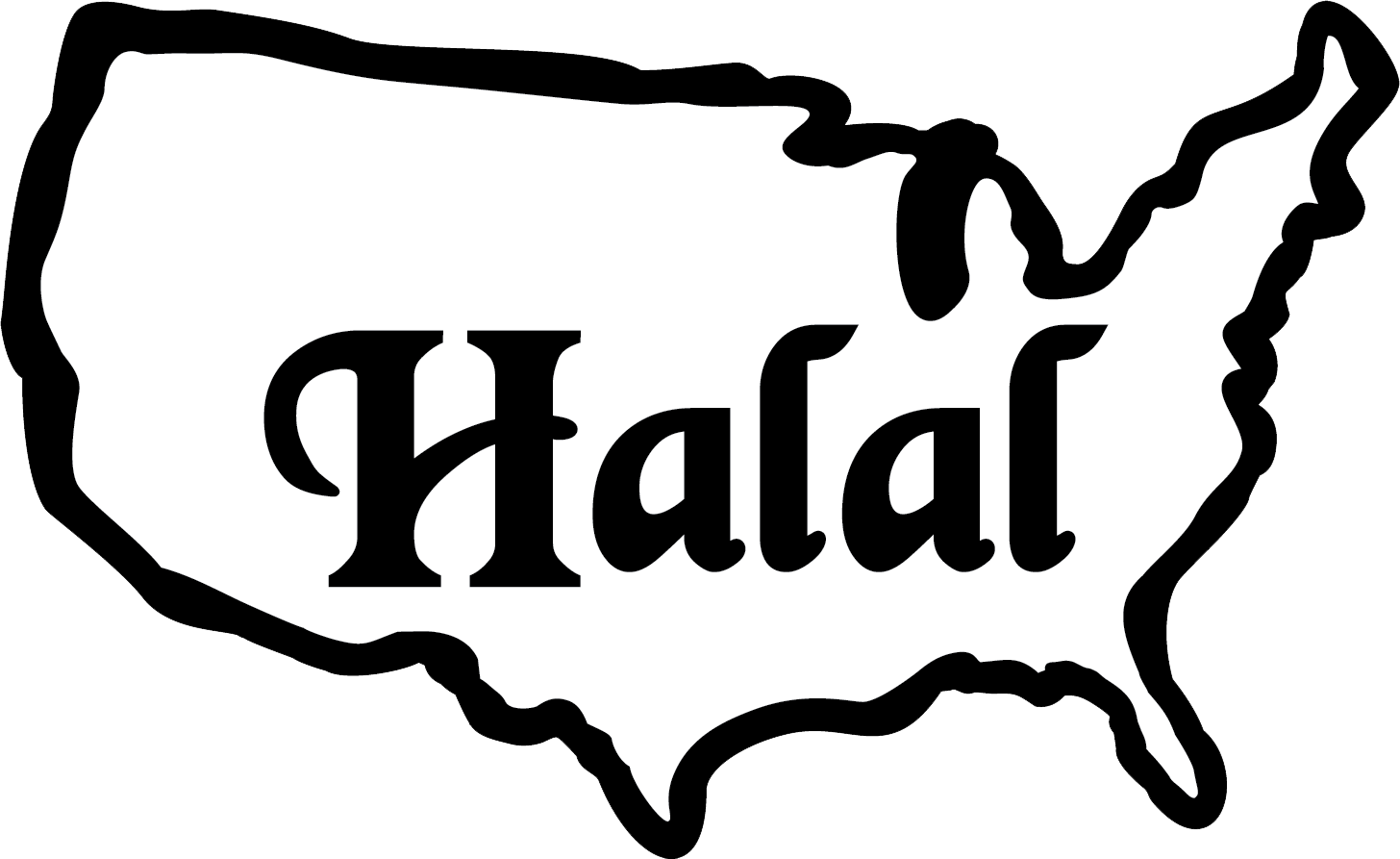 Halal U S A Outline PNG image