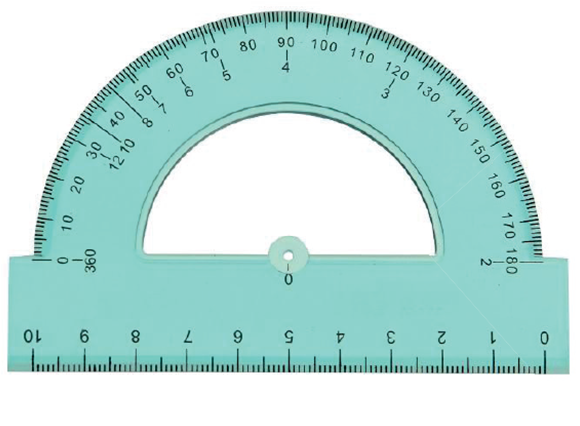 Half Circle Protractor PNG image