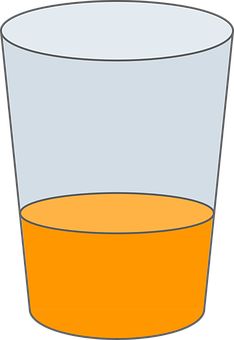 Half Full Glass Vector PNG image