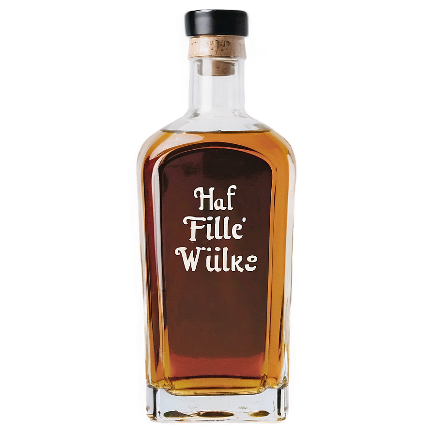 Half Full Whiskey Bottle Png 06212024 PNG image