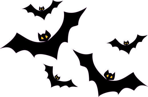 Halloween Bats Night Illustration PNG image
