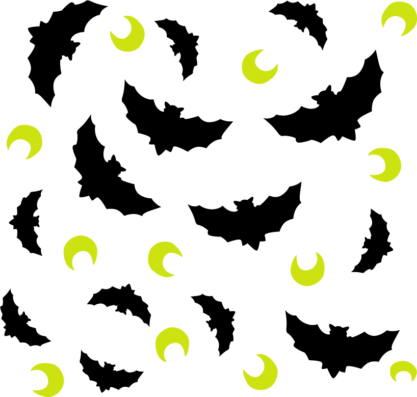 Halloween Batsand Moons Pattern PNG image