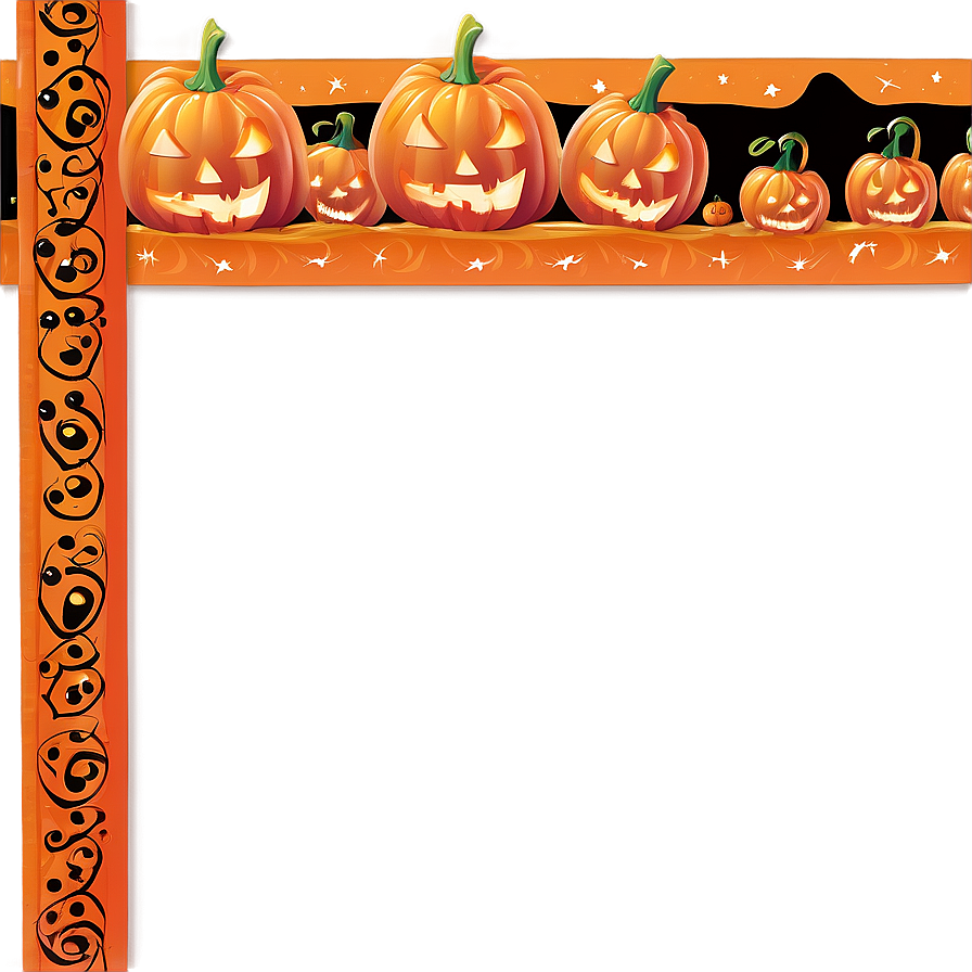 Halloween Border For Certificates Png 11 PNG image