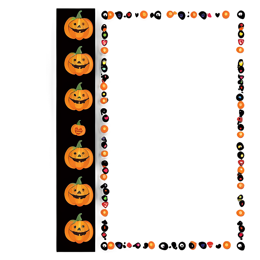 Halloween Border For Greeting Cards Png Hhy1 PNG image