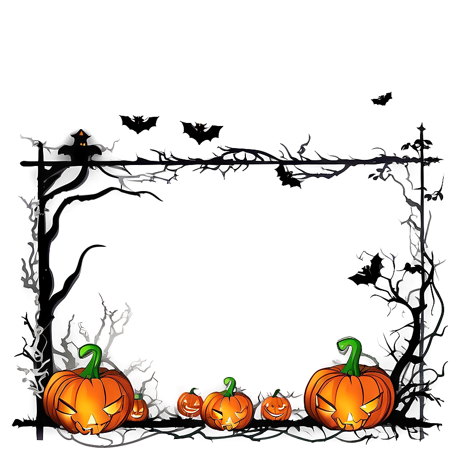 Halloween Border For Invitation Png Dqk38 PNG image