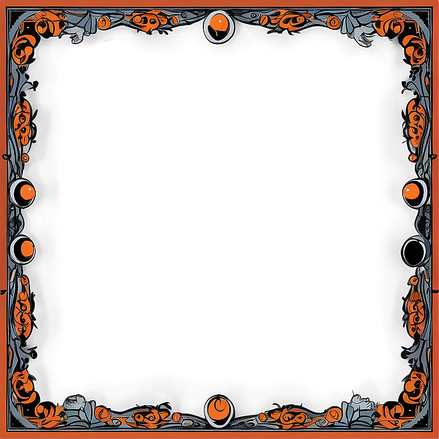 Halloween Border With Cauldrons Png Mra49 PNG image