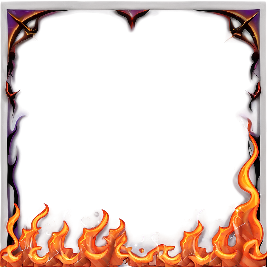 Halloween Border With Flames Png 97 PNG image