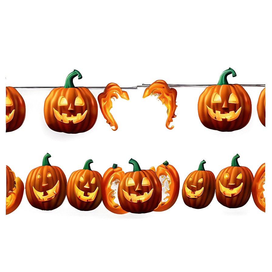 Halloween Border With Pumpkins Png Rnx PNG image