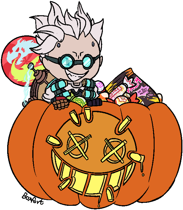 Halloween Candy Collector Character PNG image