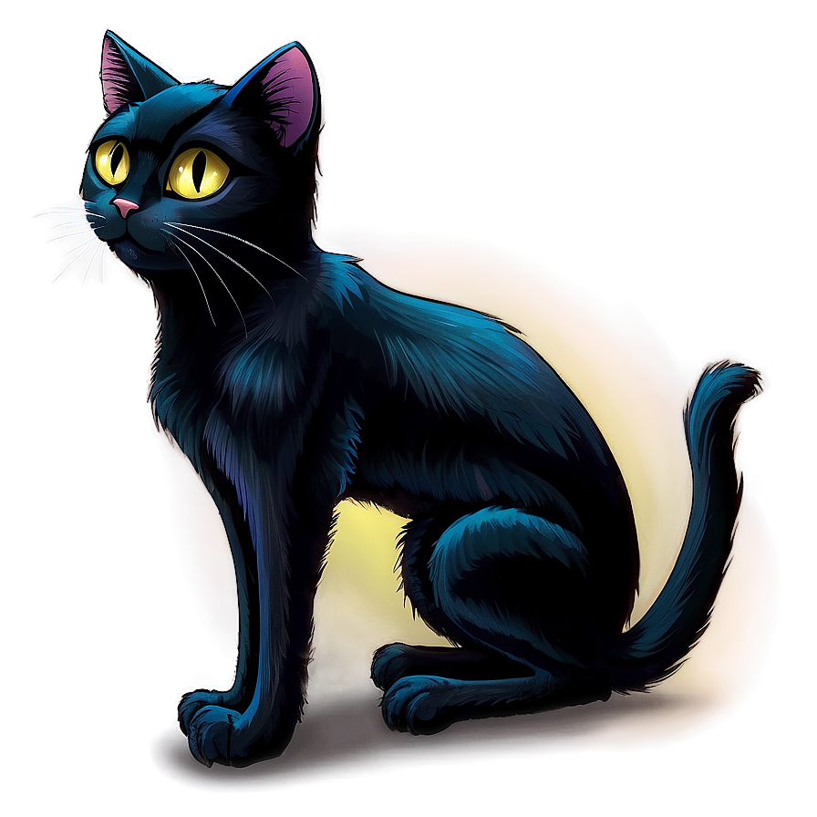 Halloween Cartoon Black Cat Png Pgv PNG image