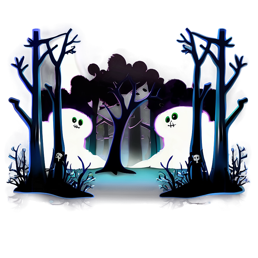 Halloween Cartoon Spooky Forest Png Fmg10 PNG image