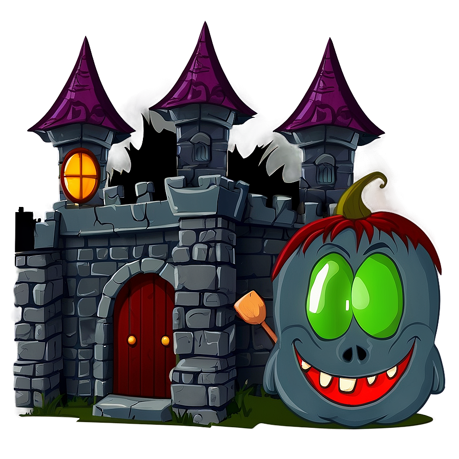 Halloween Cartoon Vampire Castle Png Xnt48 PNG image