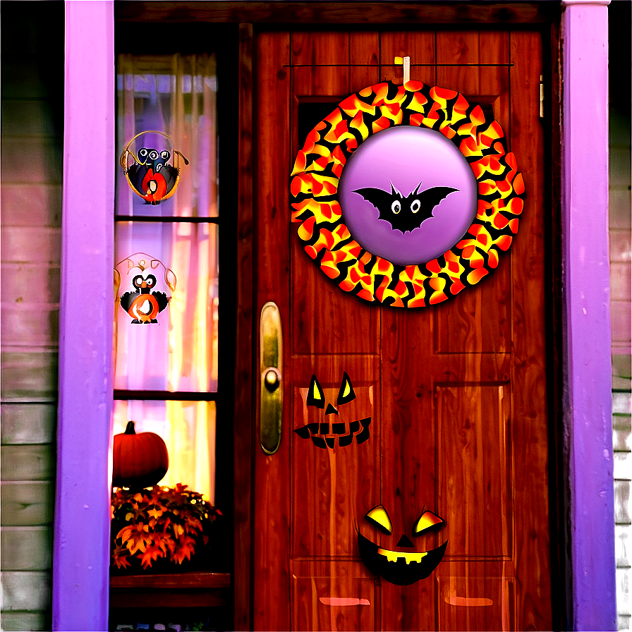 Halloween Door Decorations Png Oqr22 PNG image