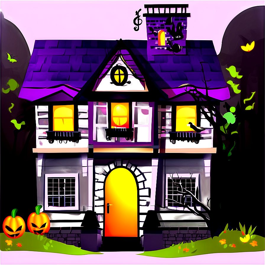 Halloween House Clipart Png Uut PNG image