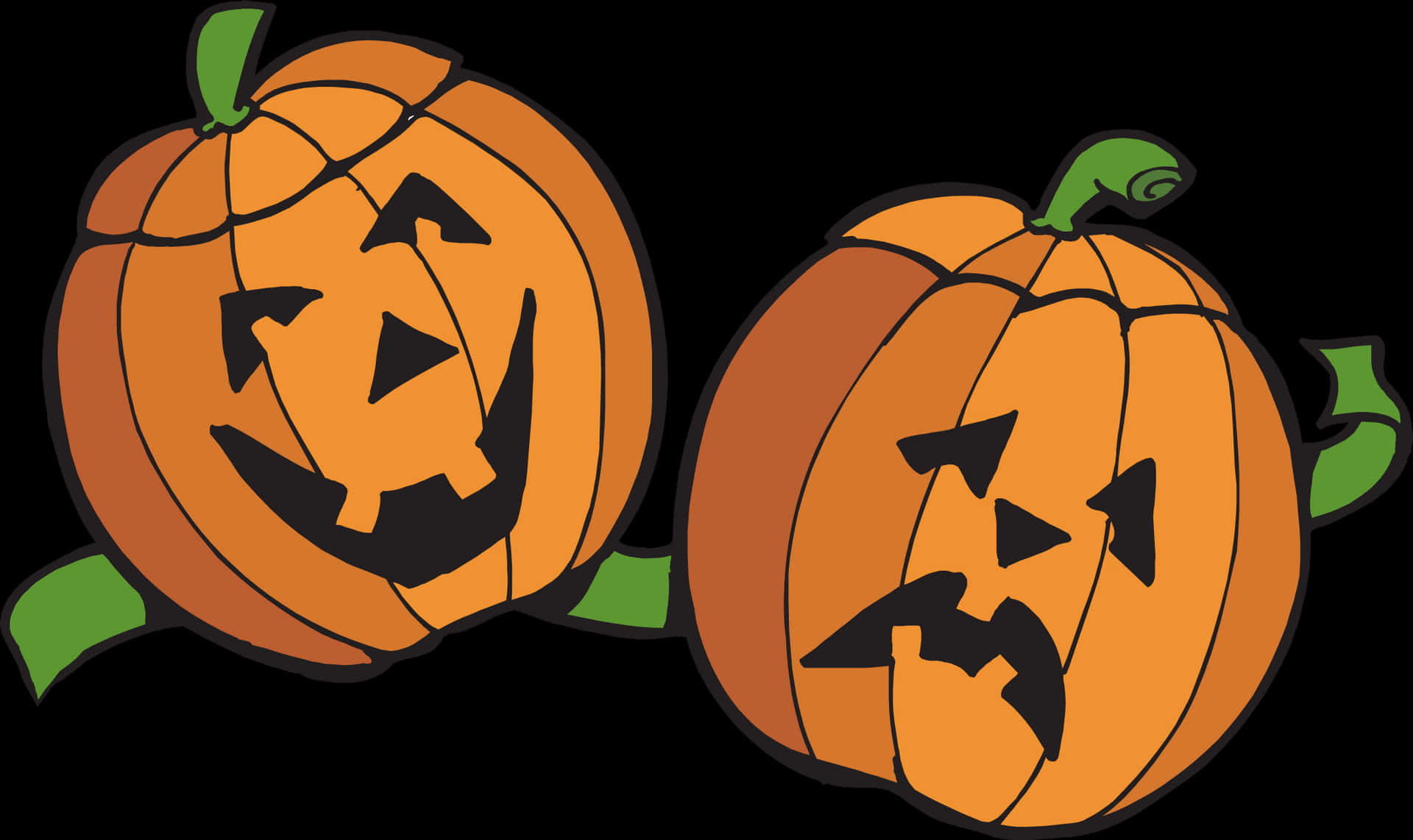 Halloween Jack O Lanterns Vector PNG image