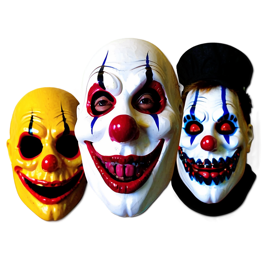 Halloween Party Creepy Clown Masks Png 94 PNG image