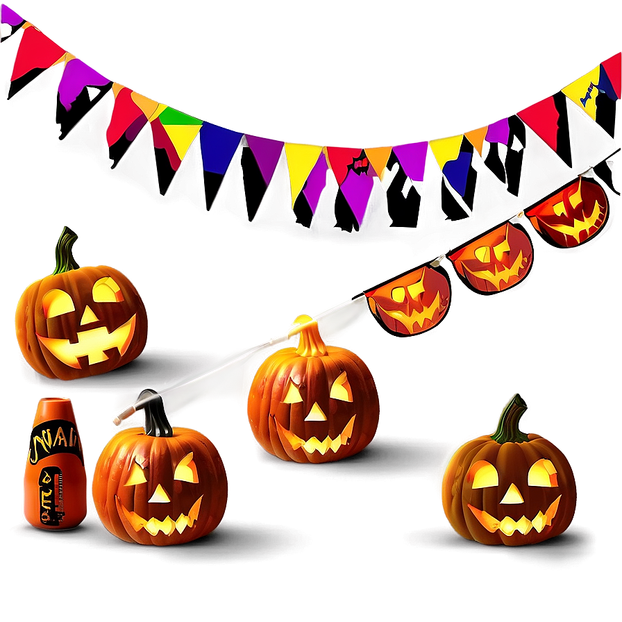 Halloween Party Pumpkin Carvings Png 32 PNG image