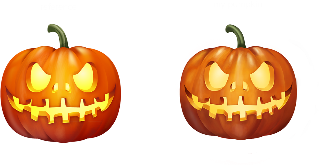 Halloween Pumpkin Comparison PNG image