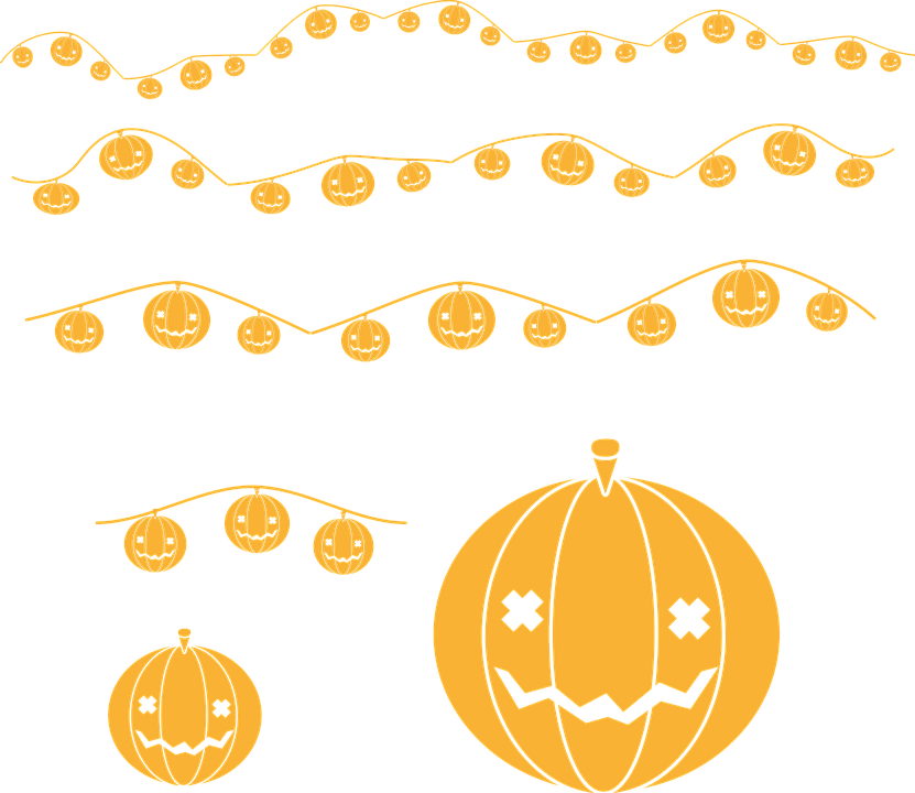 Halloween Pumpkin Garland Graphic PNG image