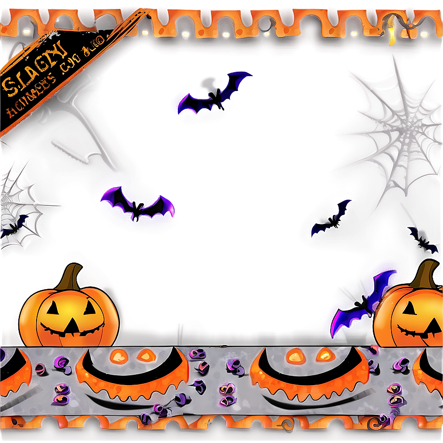 Halloween Spooky Border Png Qxs66 PNG image