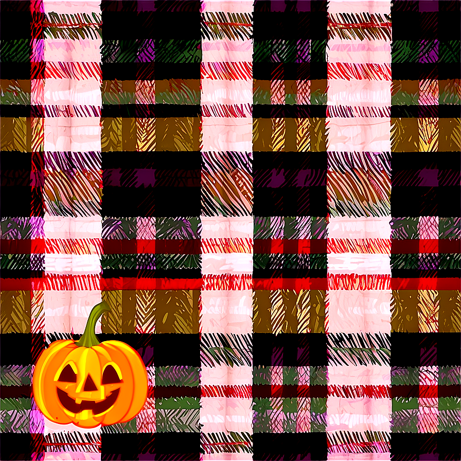 Halloween Spooky Plaid Png Xkf54 PNG image