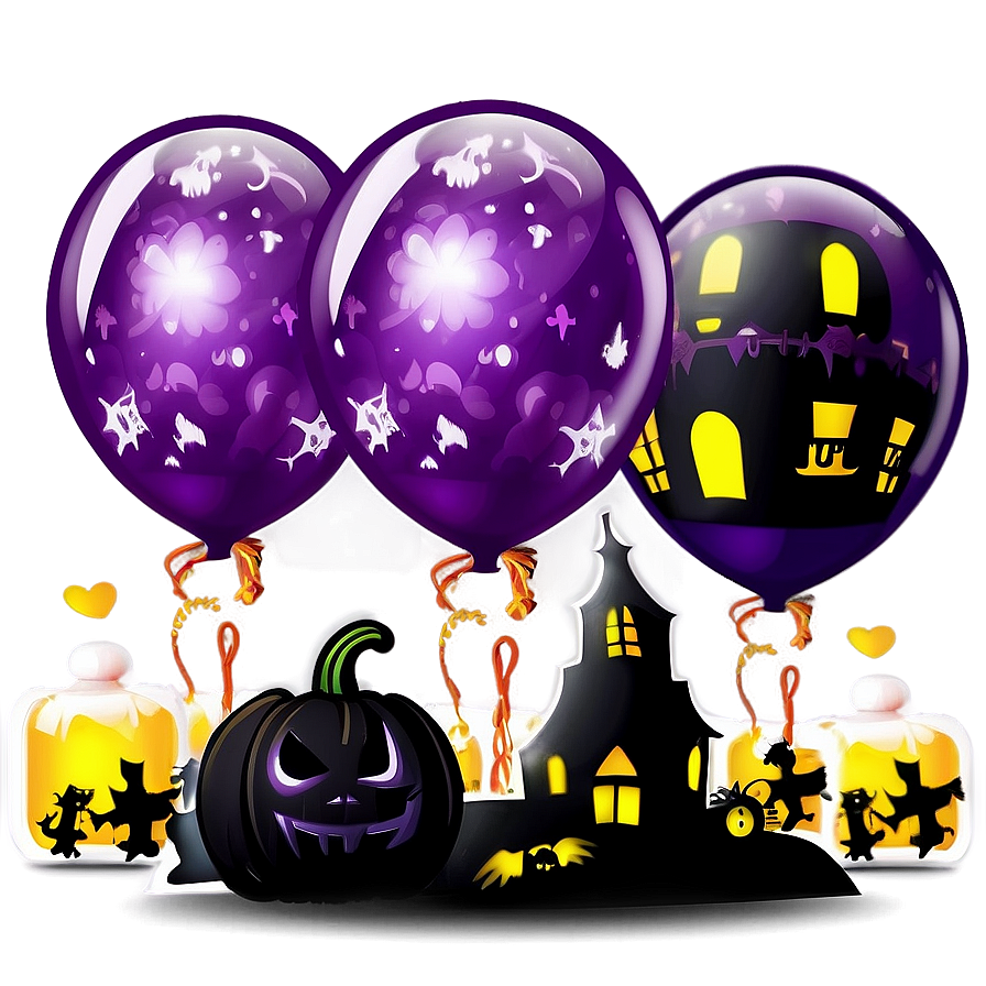 Halloween Theme Balloon Png Qaw79 PNG image