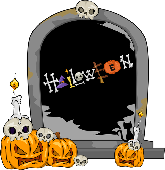 Halloween Tombstone Decoration PNG image